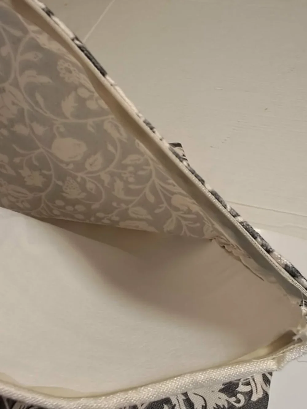 Set of 2 Floral Pillow Covers Gray Ivory 18x18